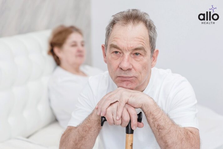 old couple sitting unhappily due to erectile dysfunction Sexuality And Getting Older