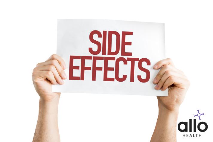 Side Effects placard isolated on white. ling bada karne ka tablet ka naam